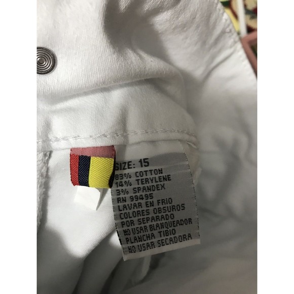 Diva Star Push Up Medium Rise Jeans White Capri Embellished - Picture 9 of 15